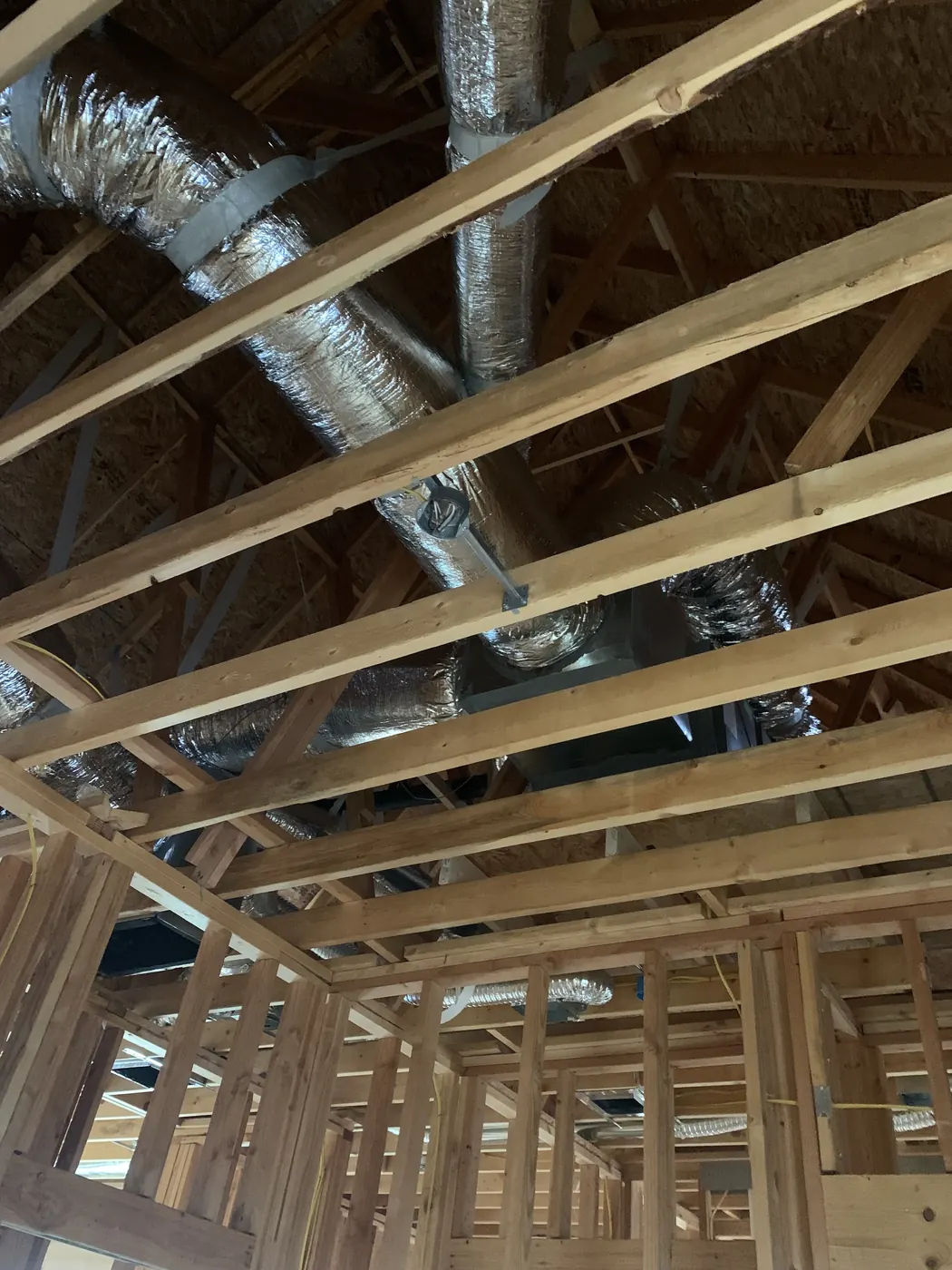 Insulated ductwork run through an Oklahoma City attic