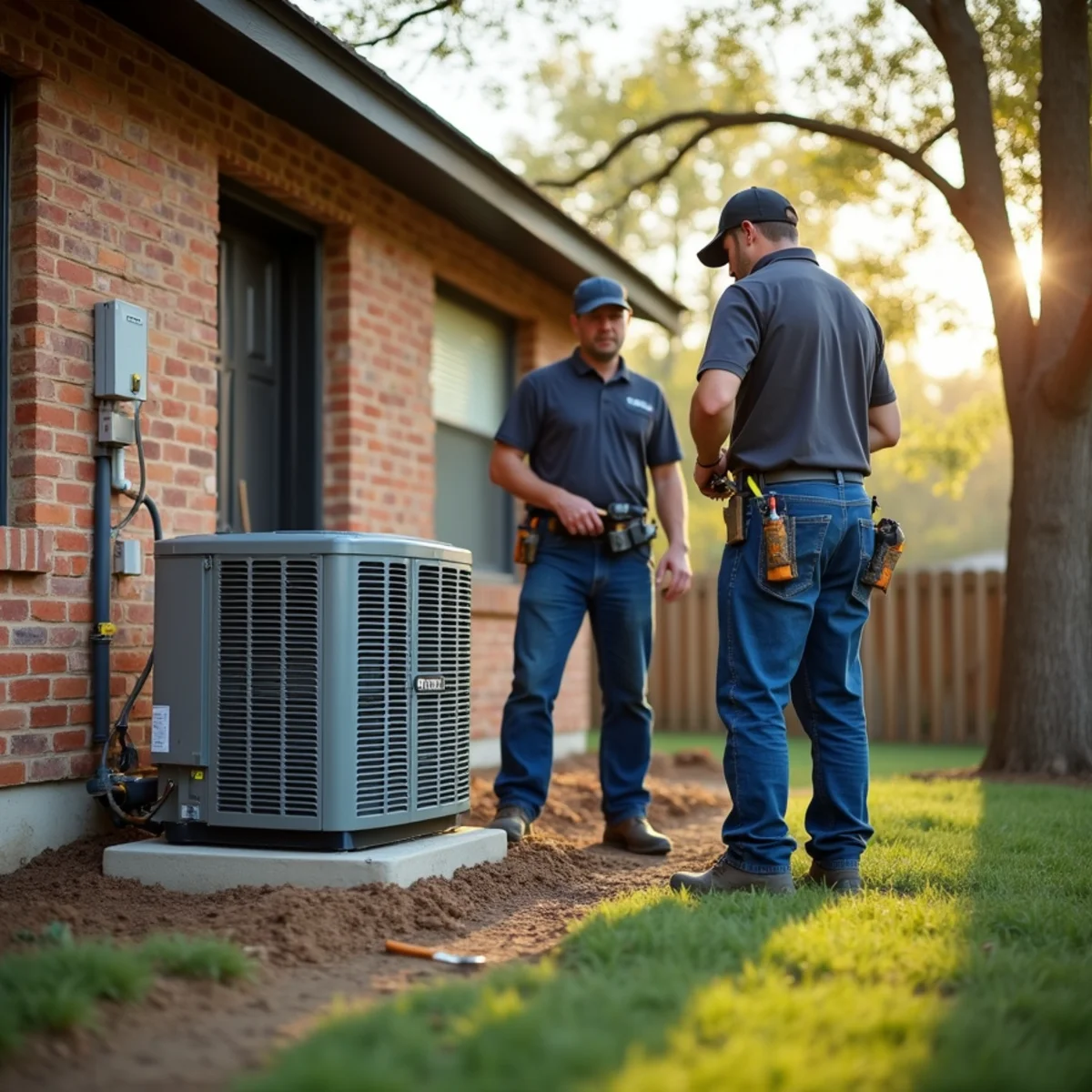 New HVAC system being installed at an Oklahoma City home