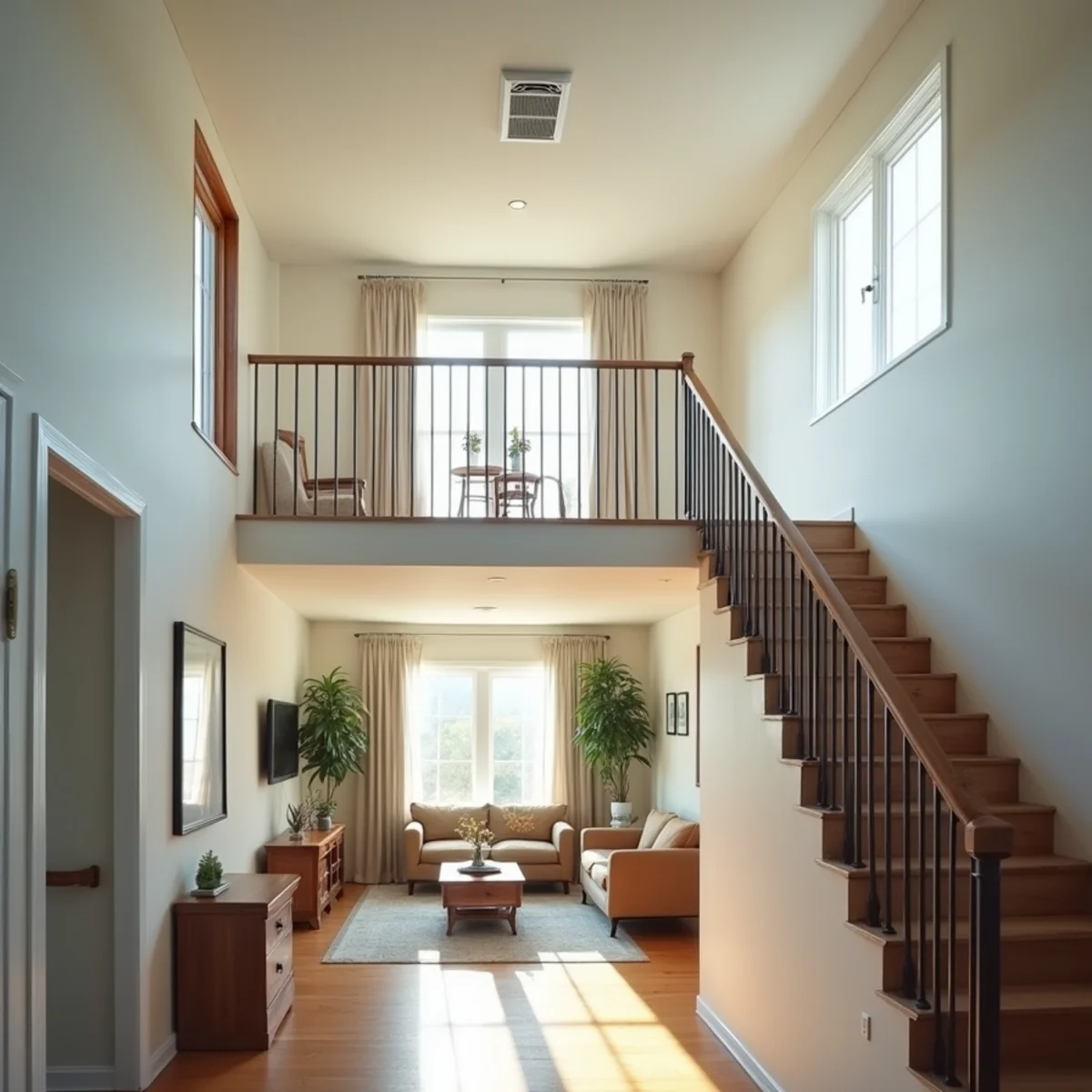 Two-story Oklahoma City home interior with even comfort