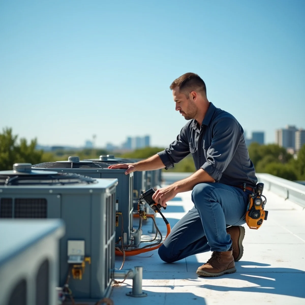 Commercial rooftop air conditioning units in Oklahoma City