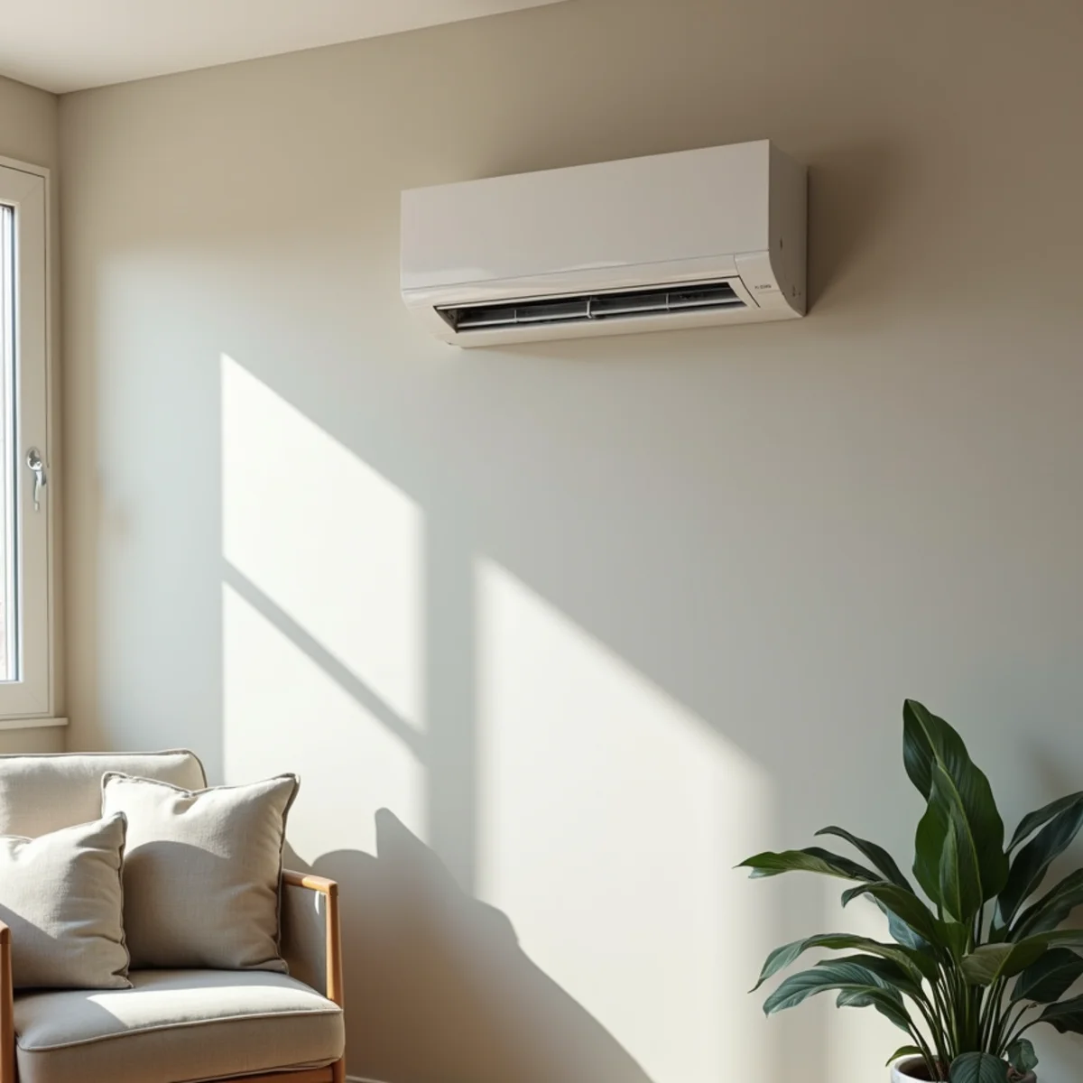 Ductless mini-split in an Oklahoma City room addition